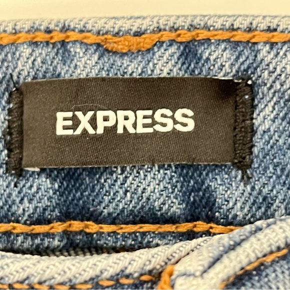 Express 8S low Rise Washed Baggy Straight 0784 Cargo Relax Straight Jeans short - Picture 7 of 13